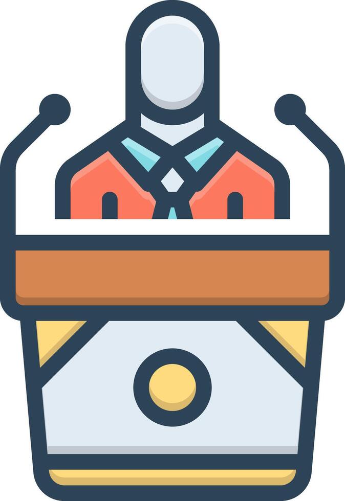 Color icon for discourse vector
