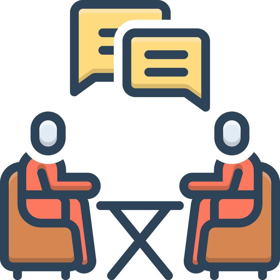 Color icon for conversation vector