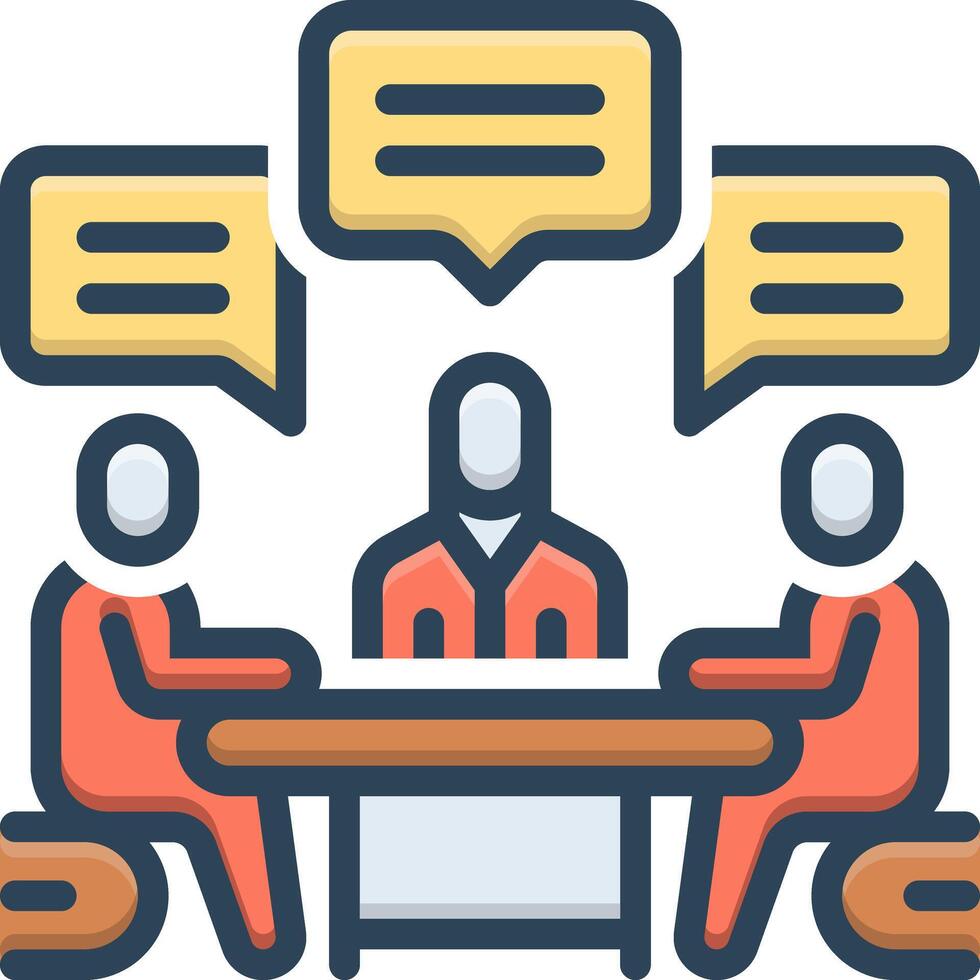Color icon for discussion vector