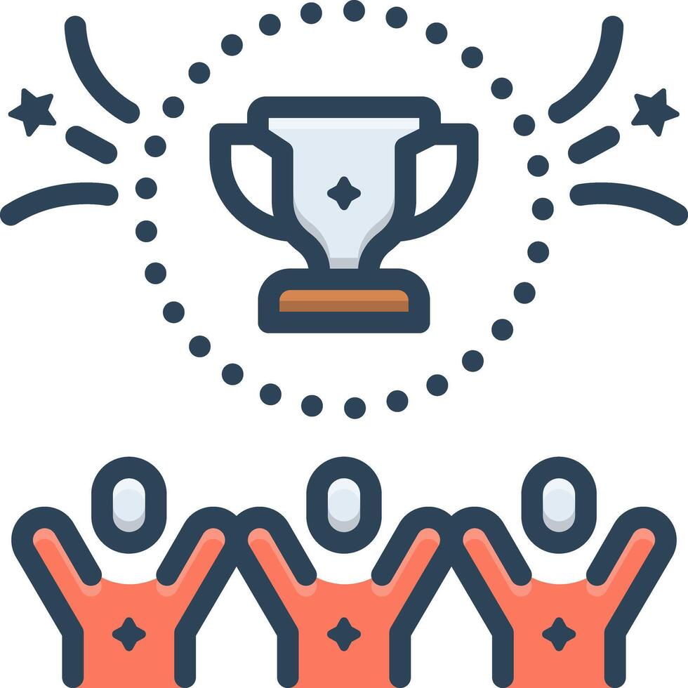 Color icon for achievement vector