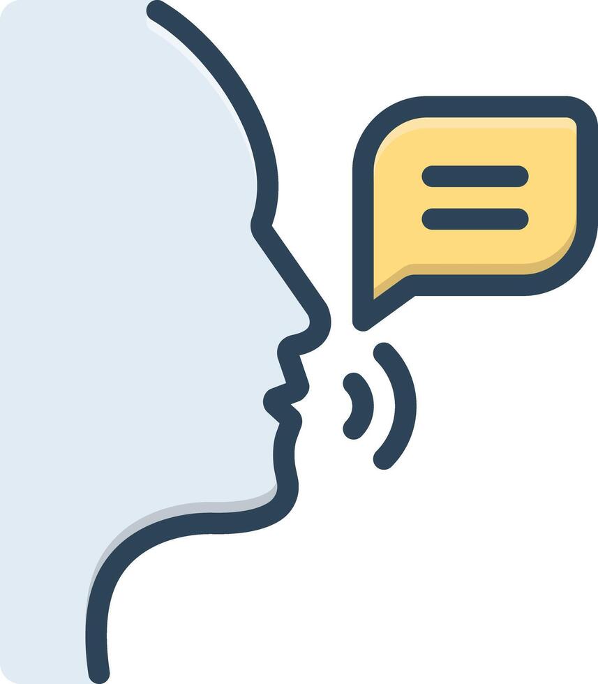 Color icon for speak vector