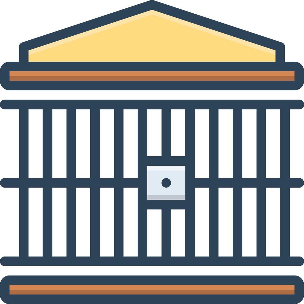 Color icon for prison vector