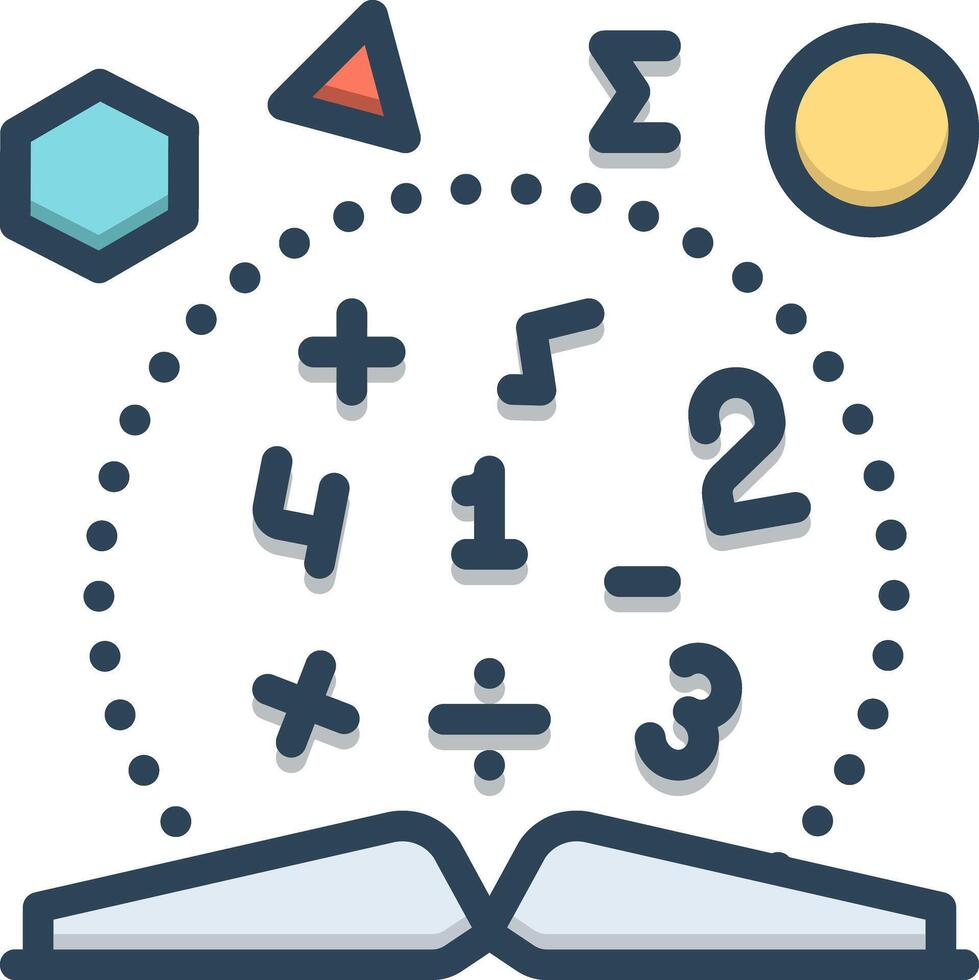 Color icon for mathematics vector