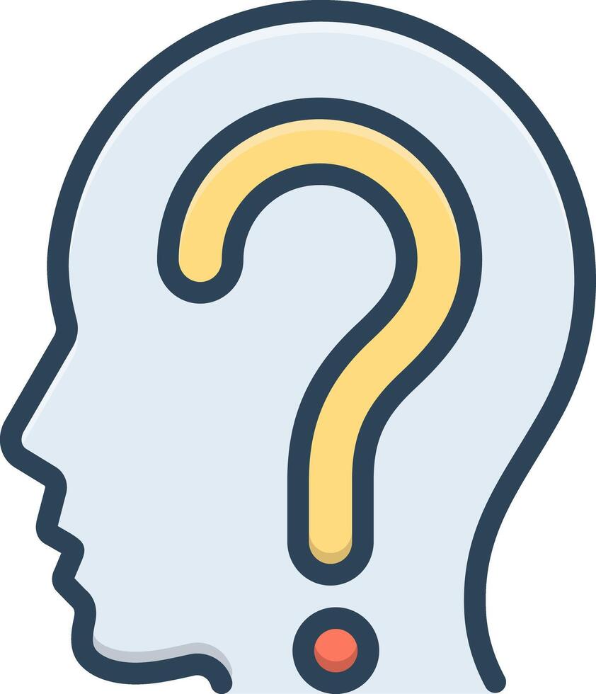 Color icon for interrogation vector