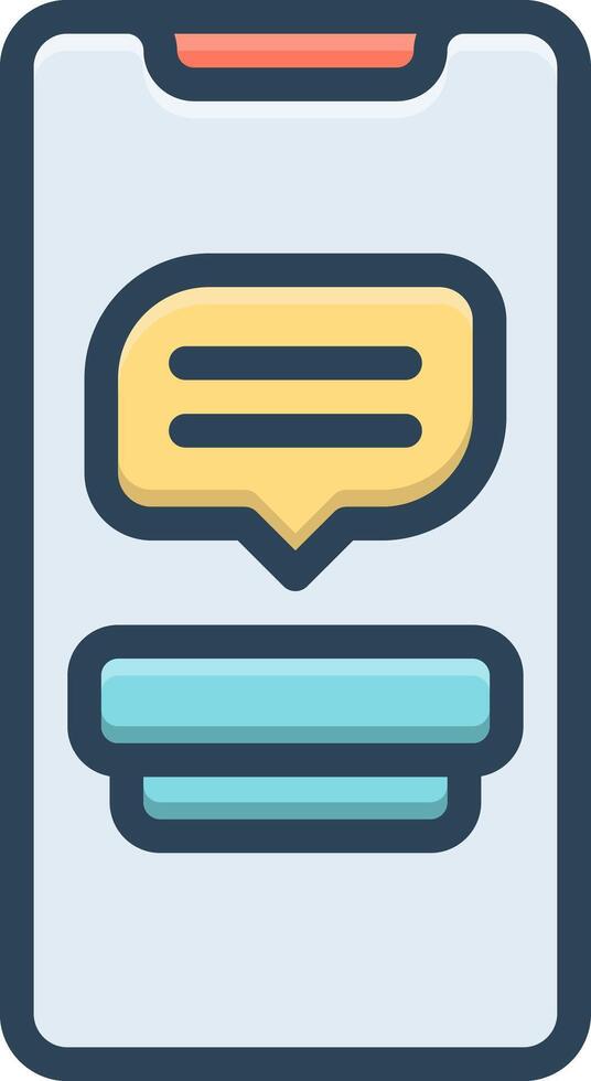 Color icon for message vector