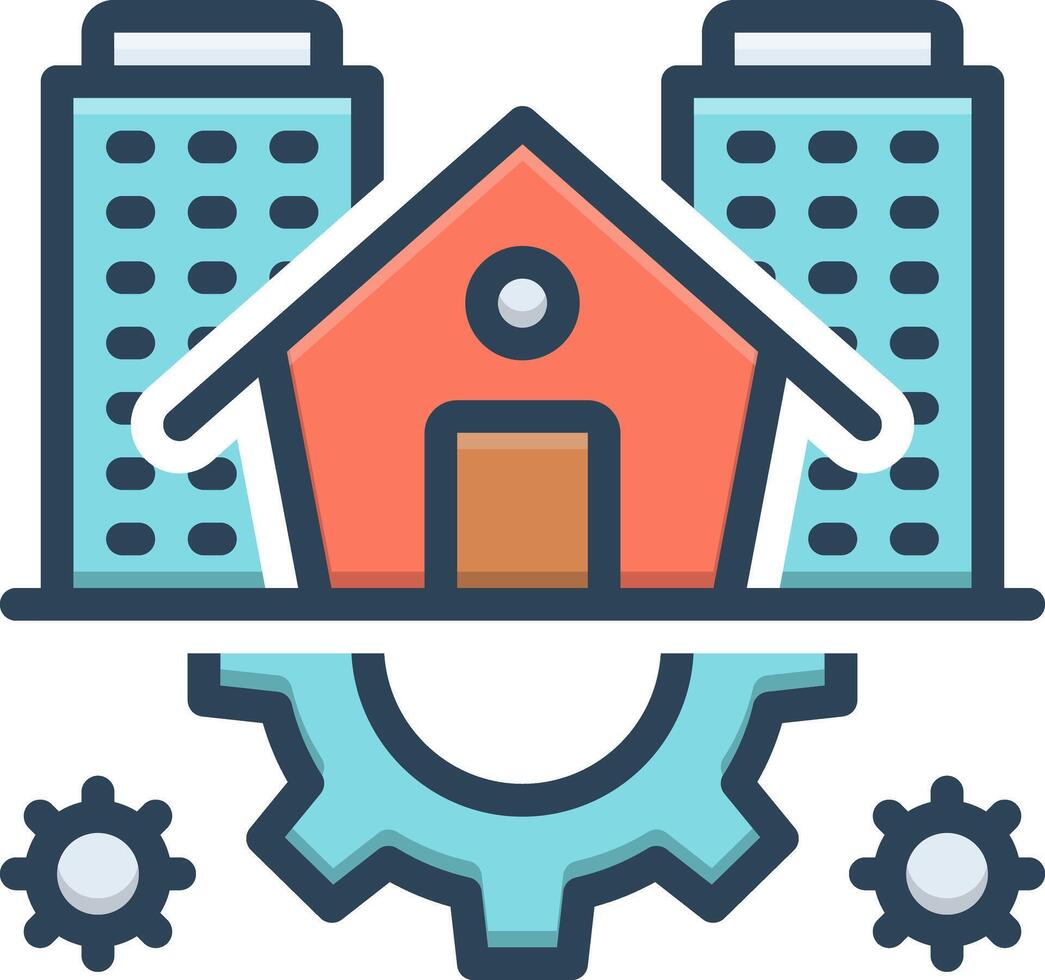 Color icon for management vector