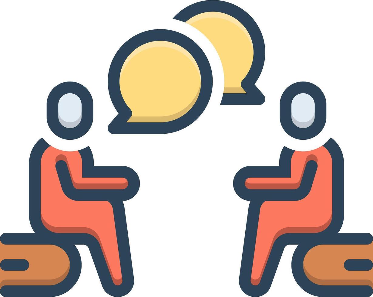 Color icon for talking vector