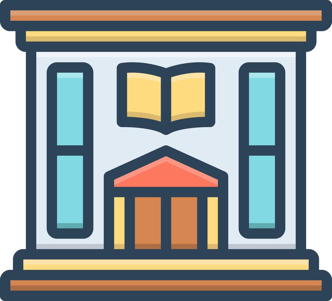 Color icon for library vector