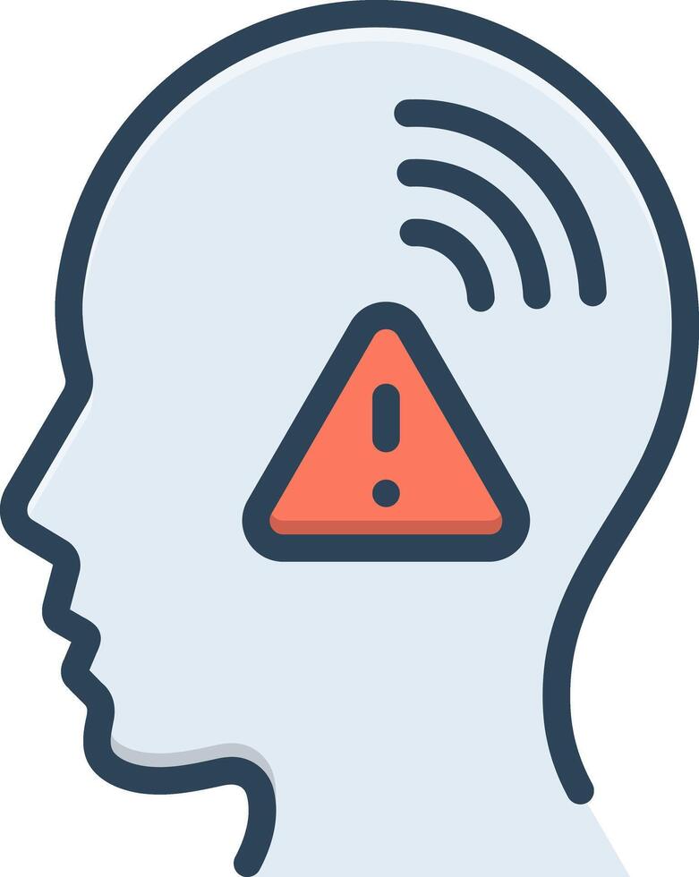 Color icon for pay attention vector