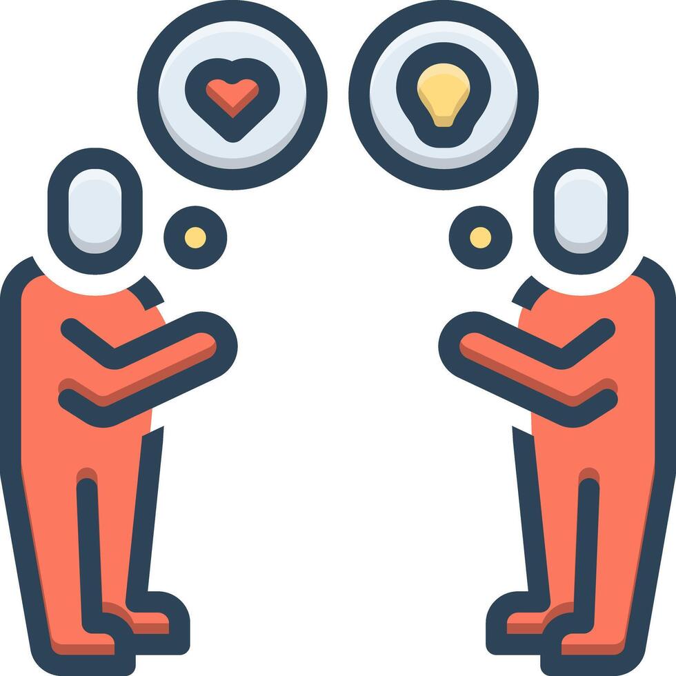 Color icon for opinion vector