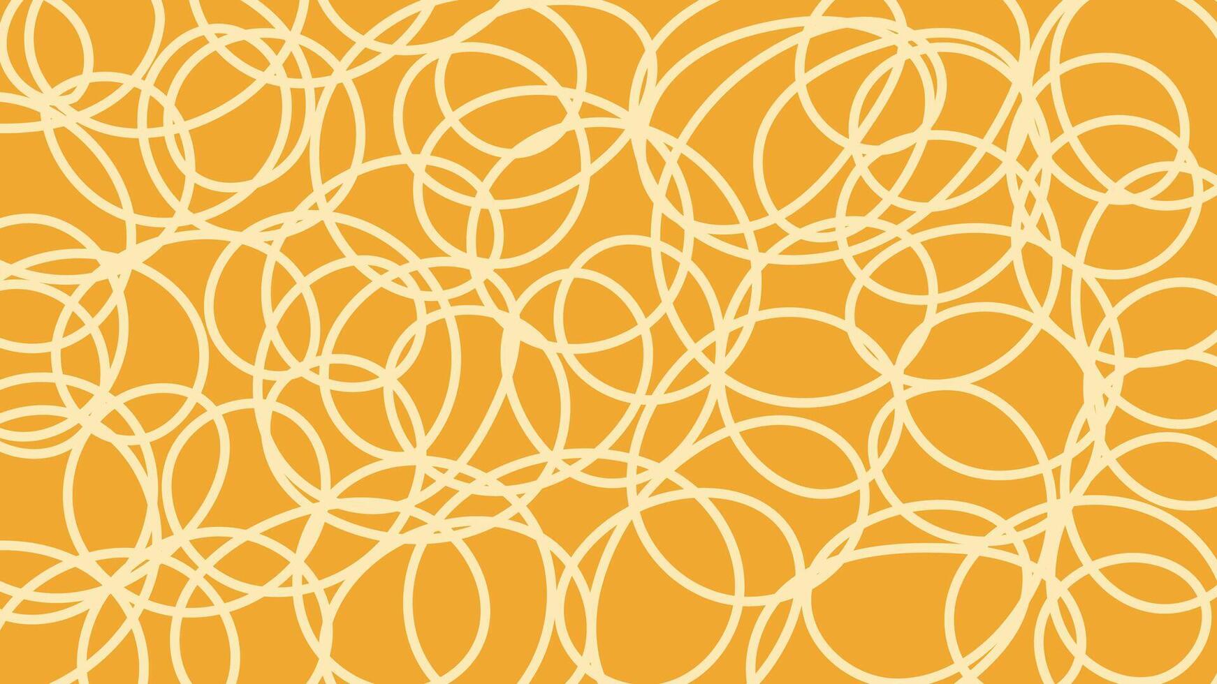 Abstract Yellow Background with curls and swirls vector