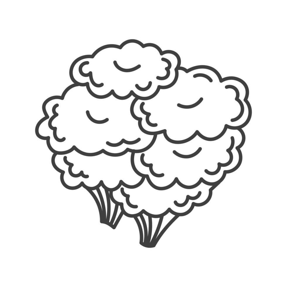 Maitake Mushroom Doodle Line Icon vector
