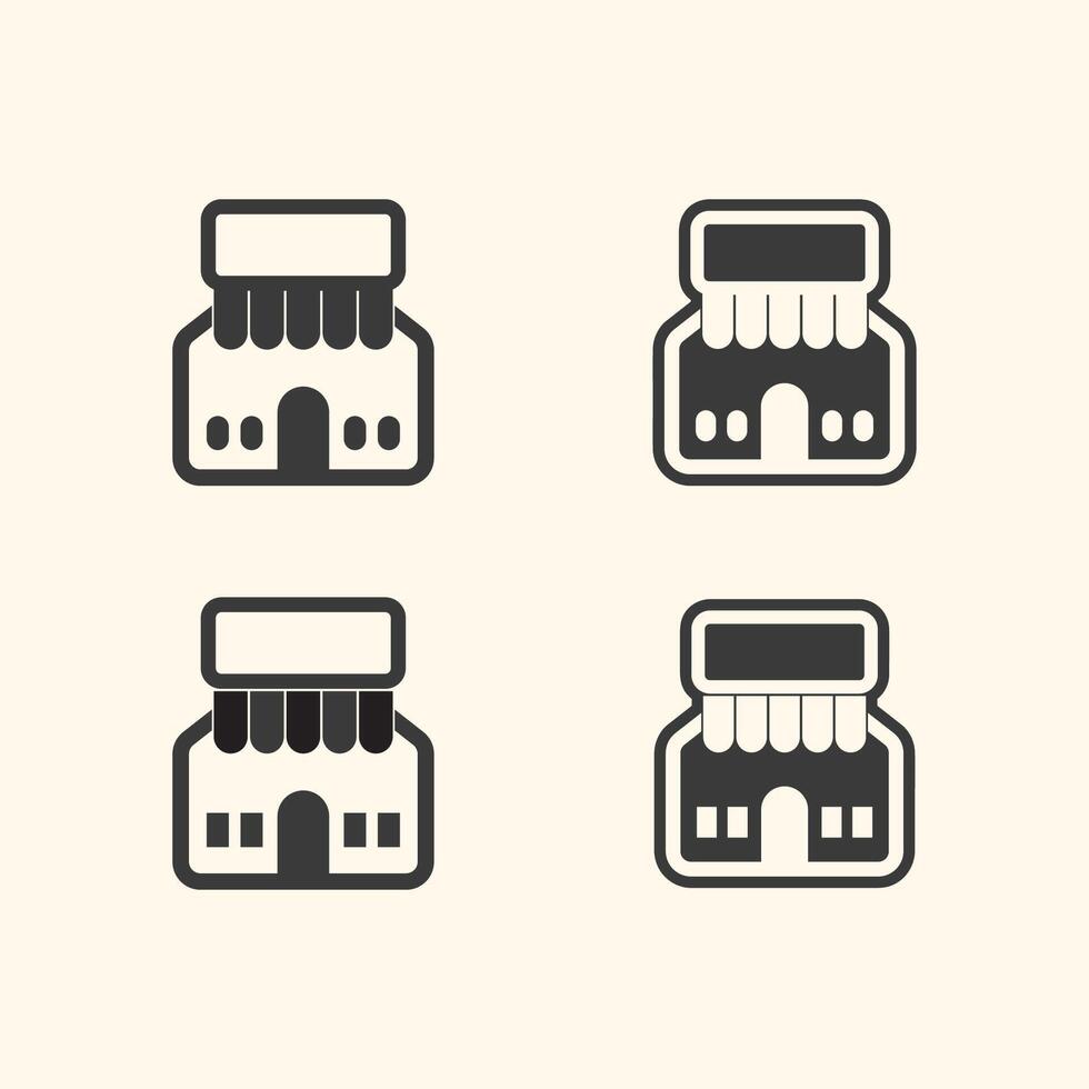 SHOP AND SALE ICON LOGO DESIGN ILLUSTRATION vector