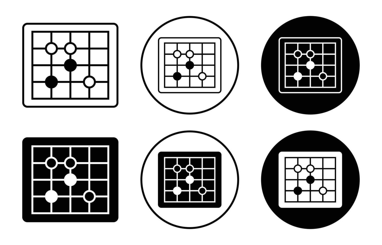 Go game icon logo collection set vector
