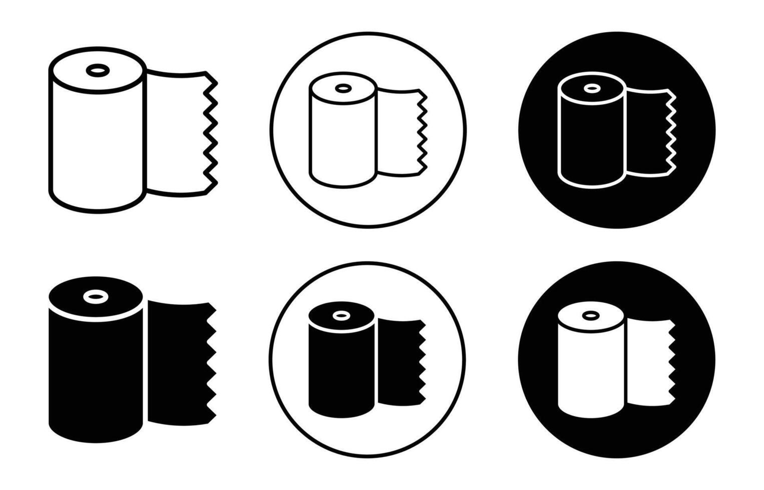 foil roll icon logo collection set vector