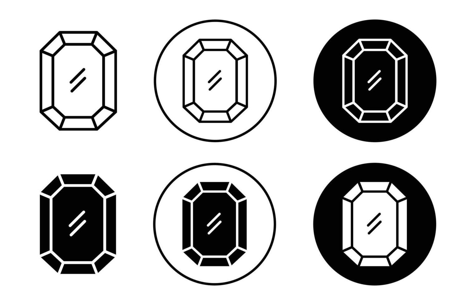 Rectangular diamond icon logo collection set vector