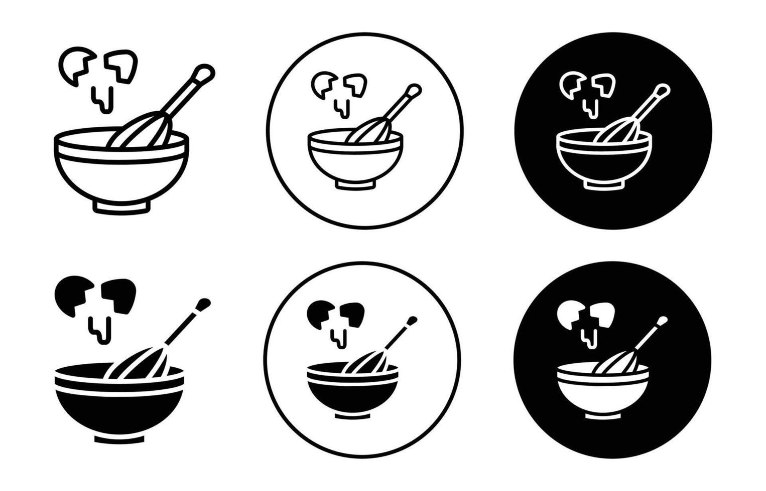 Egg beating icon logo collection set vector