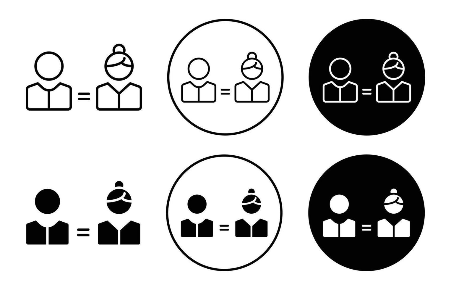 Equality icon logo collection set vector