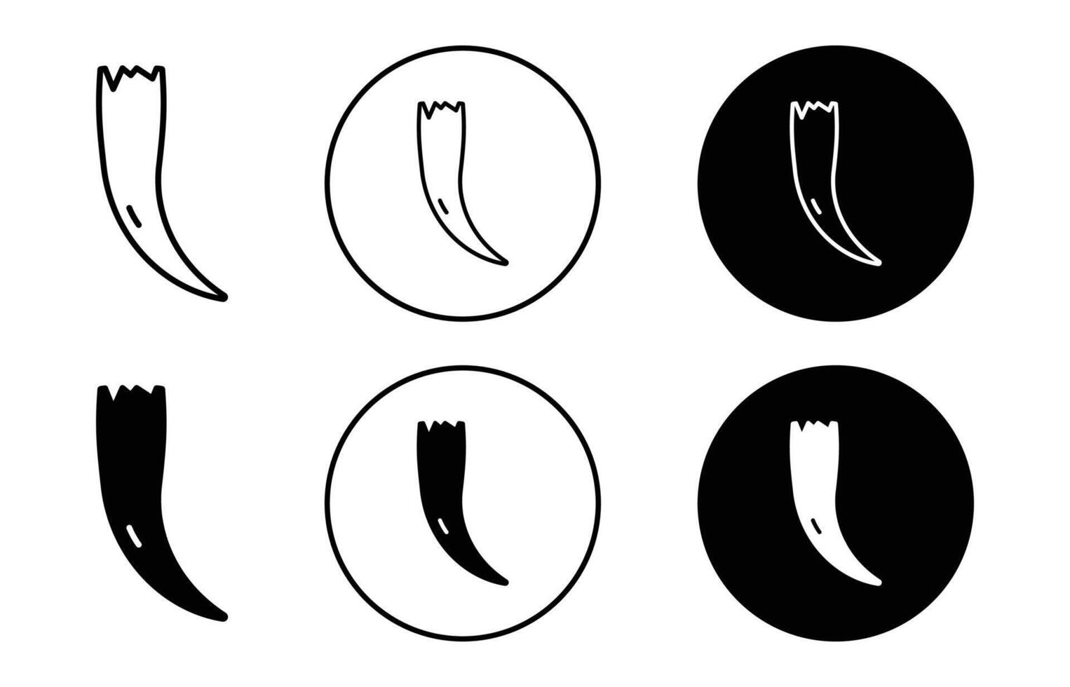 Tusk icon logo collection set vector