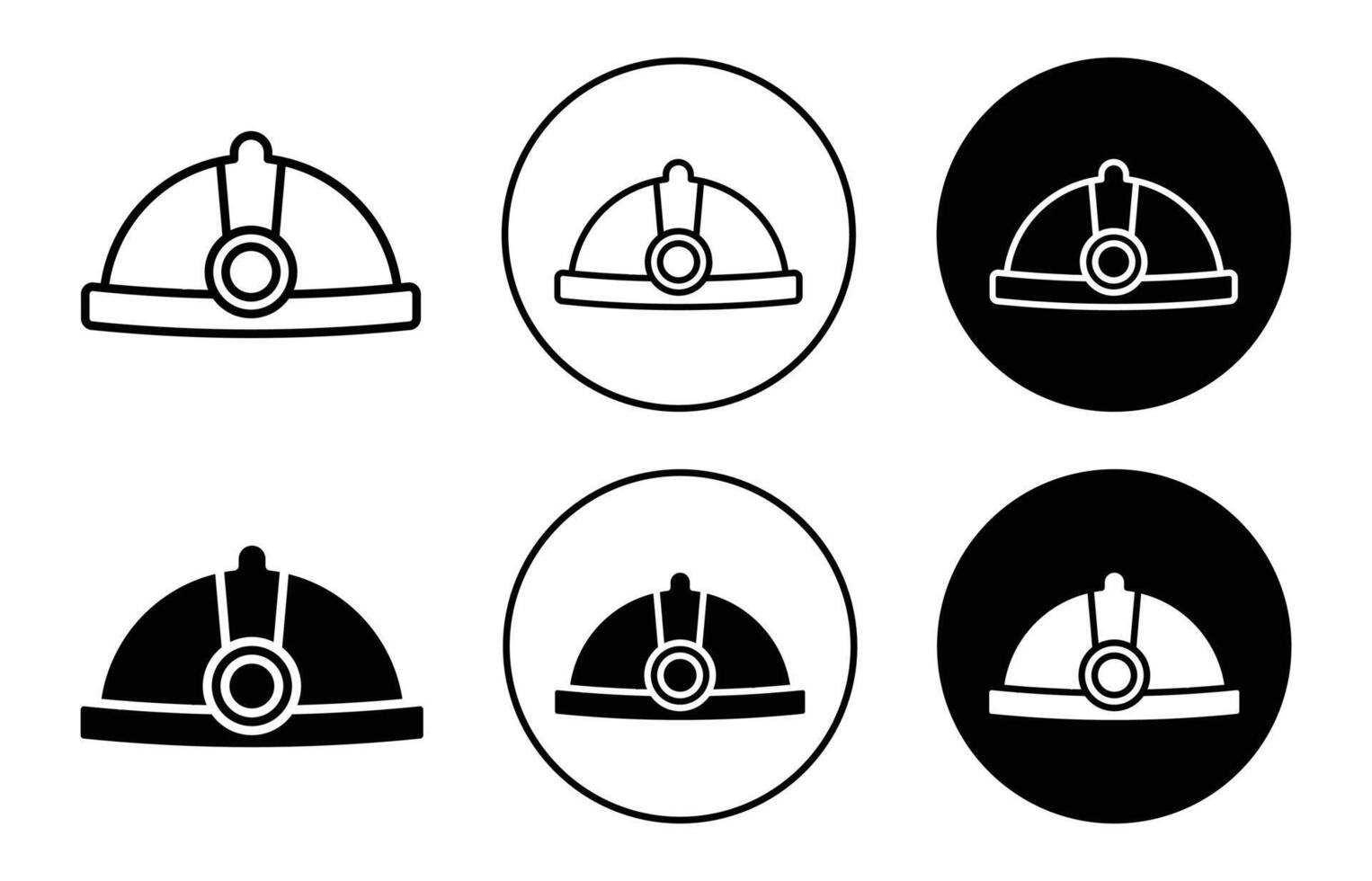 Torch helmet icon logo collection set vector
