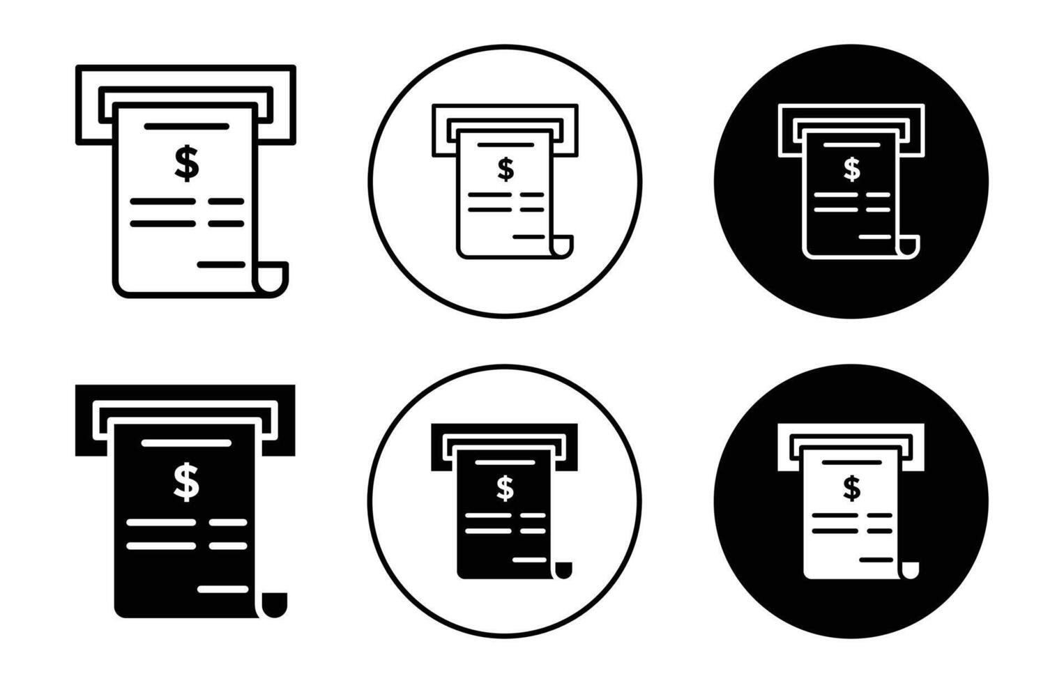 paper check receipt icon logo collection set vector