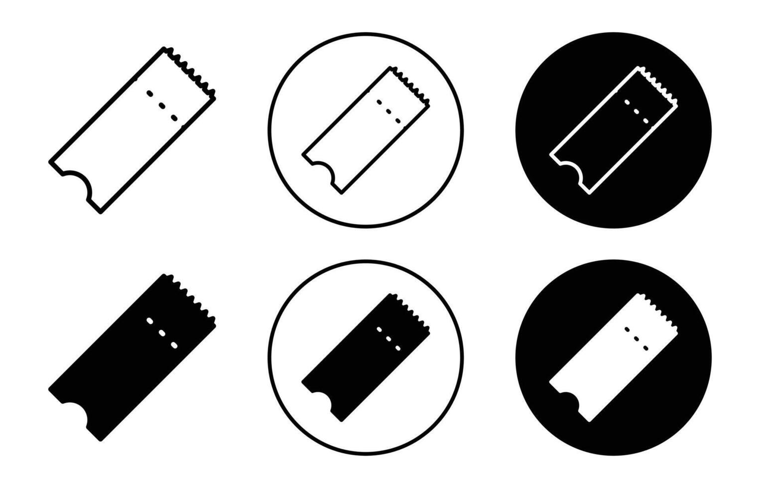ticket icon logo collection set vector