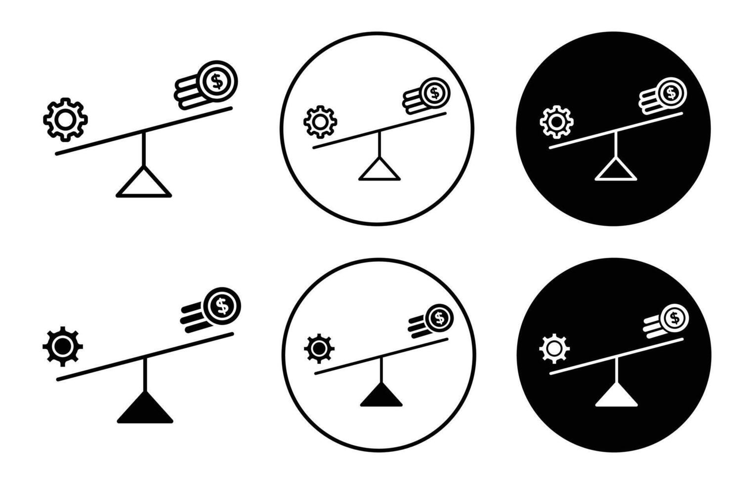 leverage icon Outline flat Icon vector