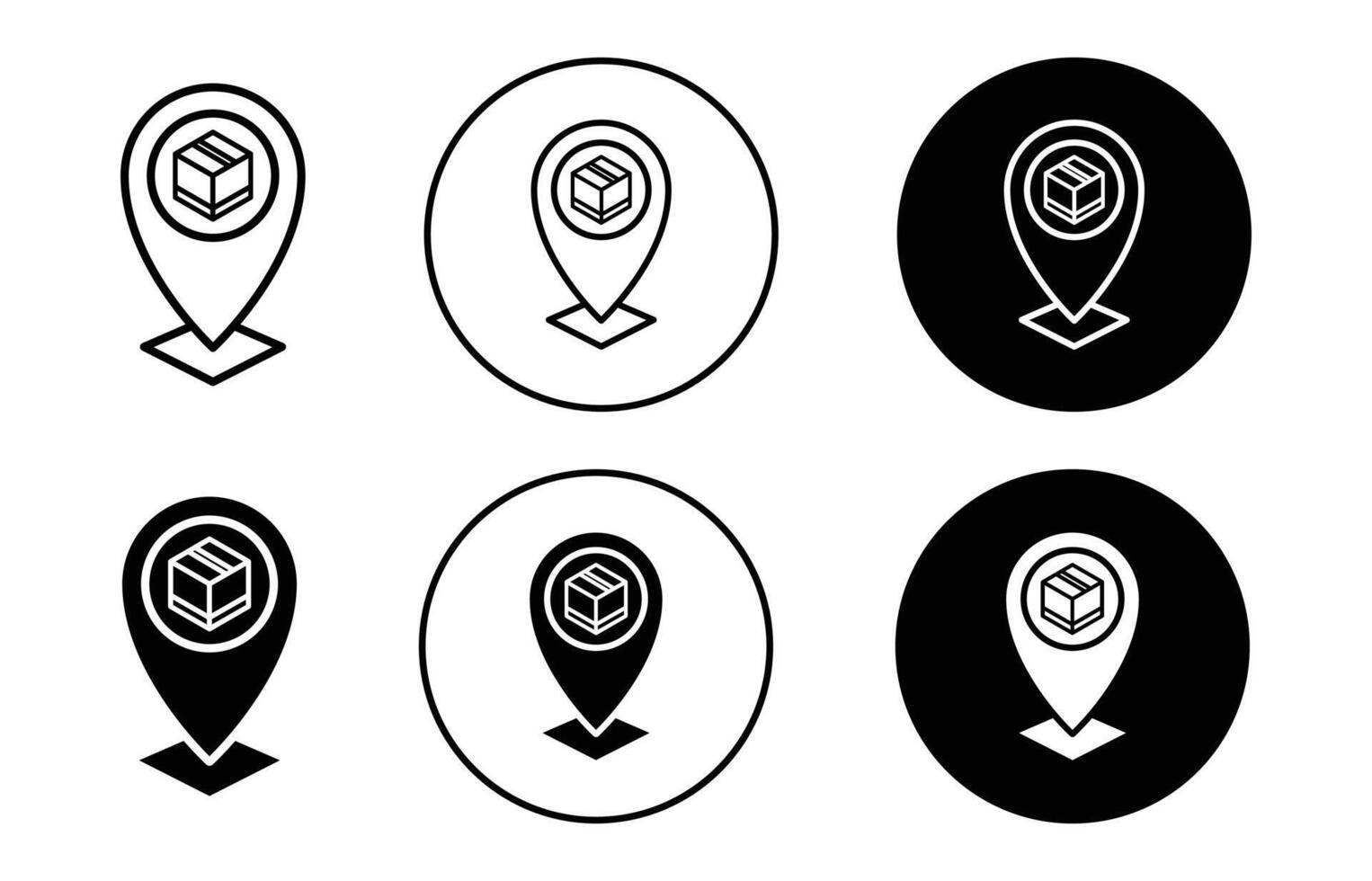 Pick up point icon Outline flat Icon vector
