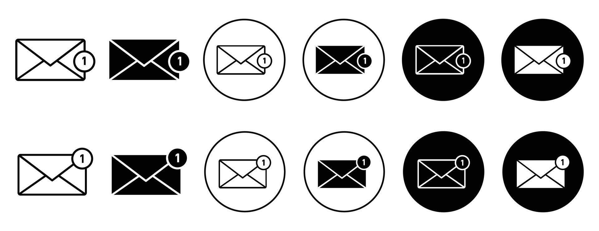 New email icon Outline flat Icon vector