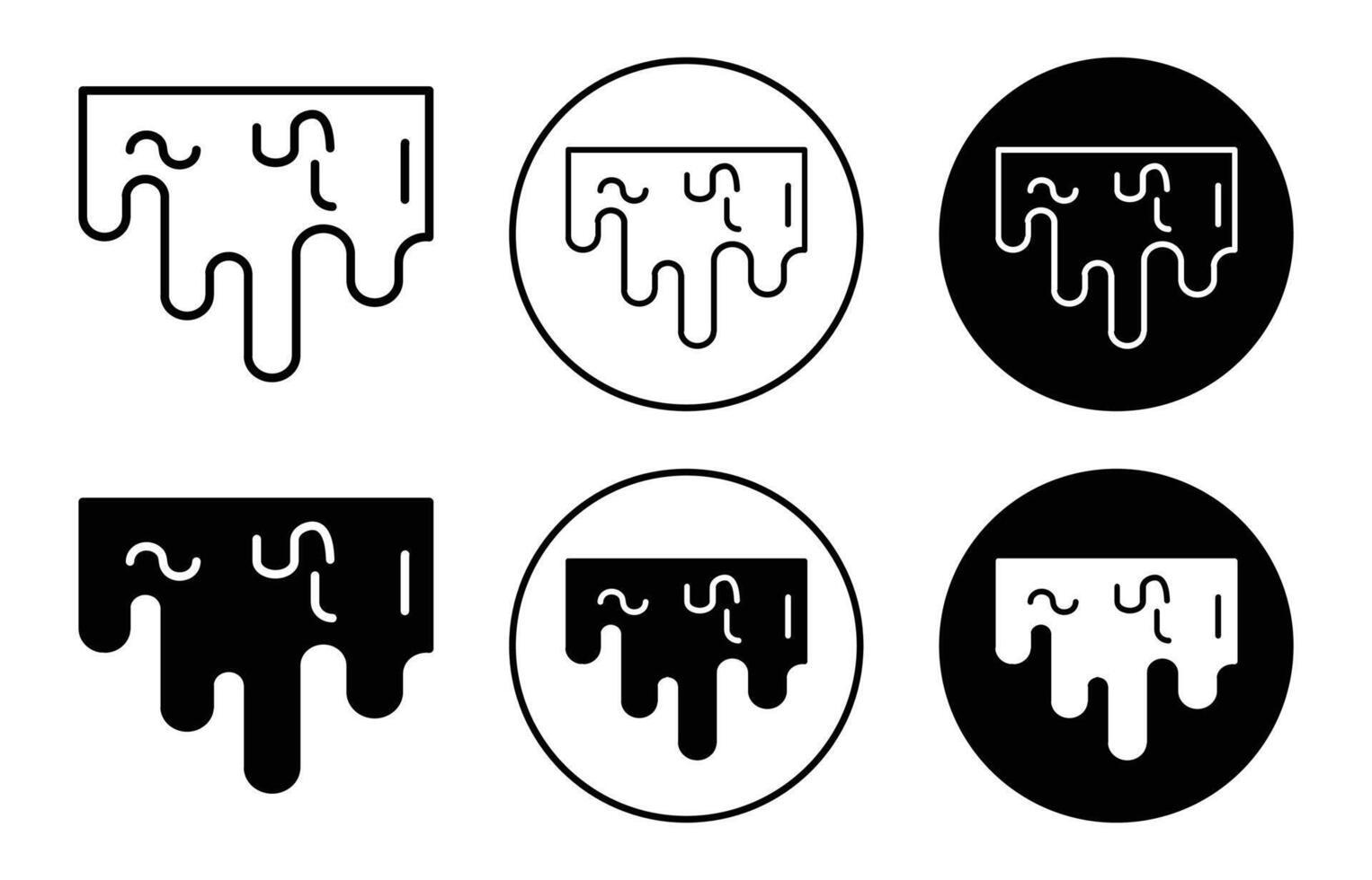 Dripping slime icon vector