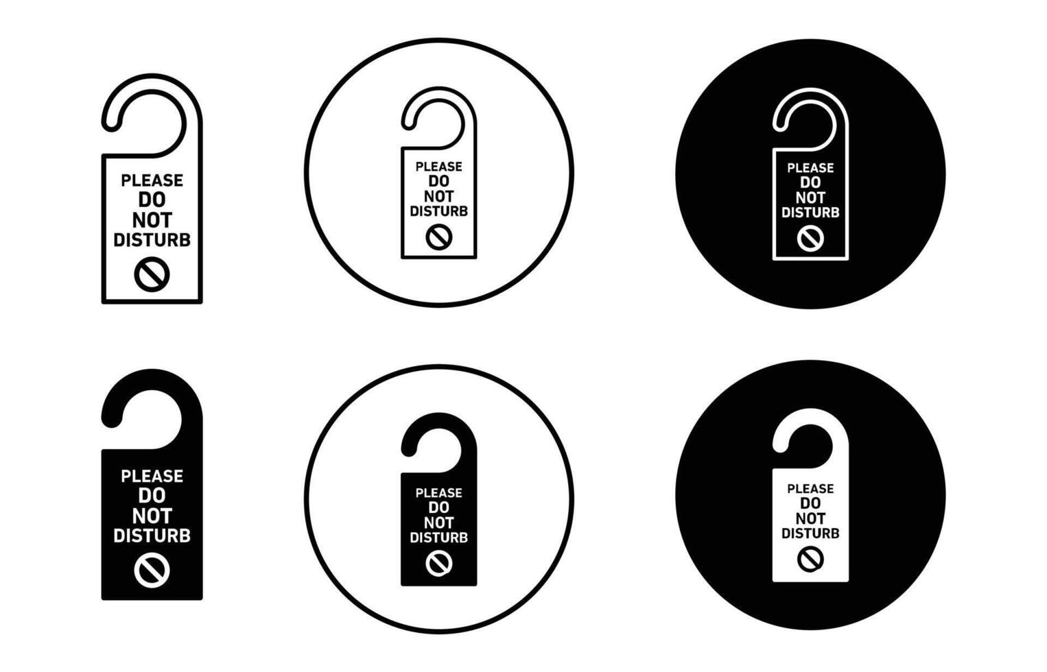 Do not disturb icon Outline flat Icon vector