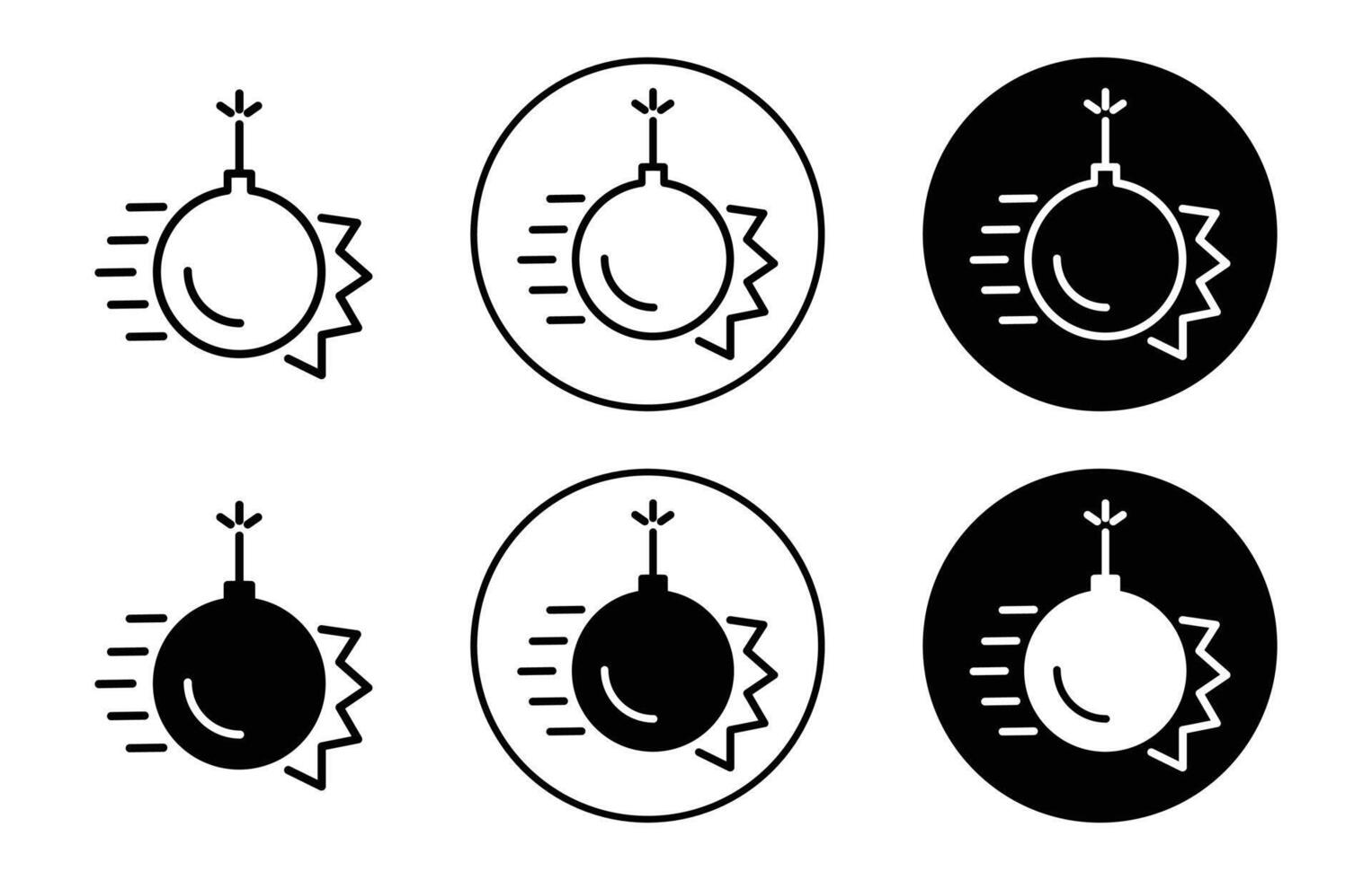 Demolition bomb line icon, vector