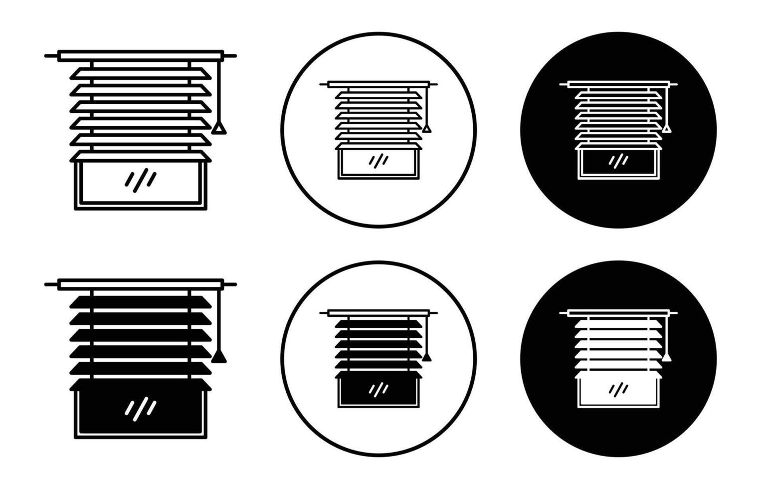 Blinds icon Outline flat Icon vector
