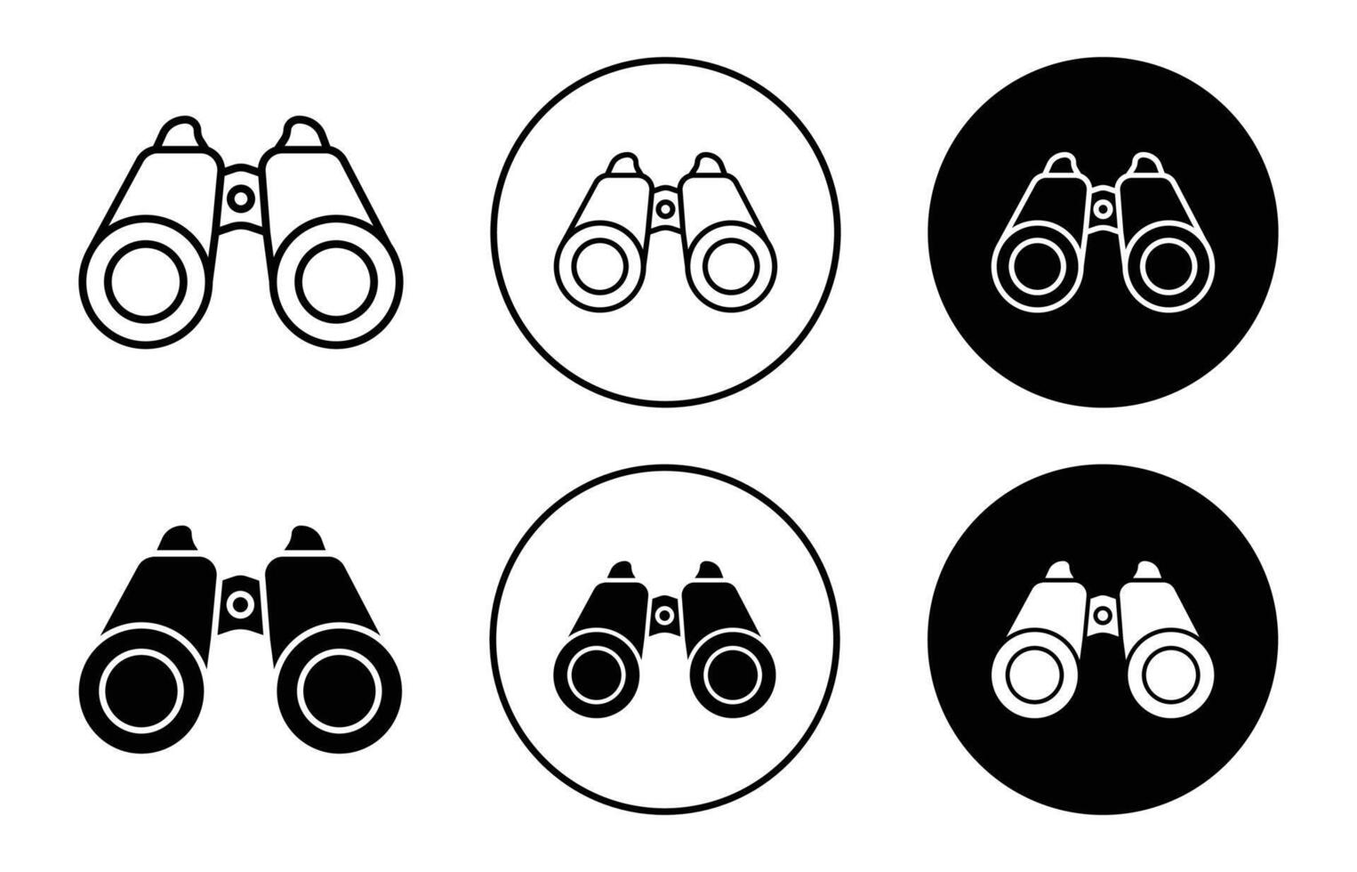 Binoculars icon Outline flat Icon vector