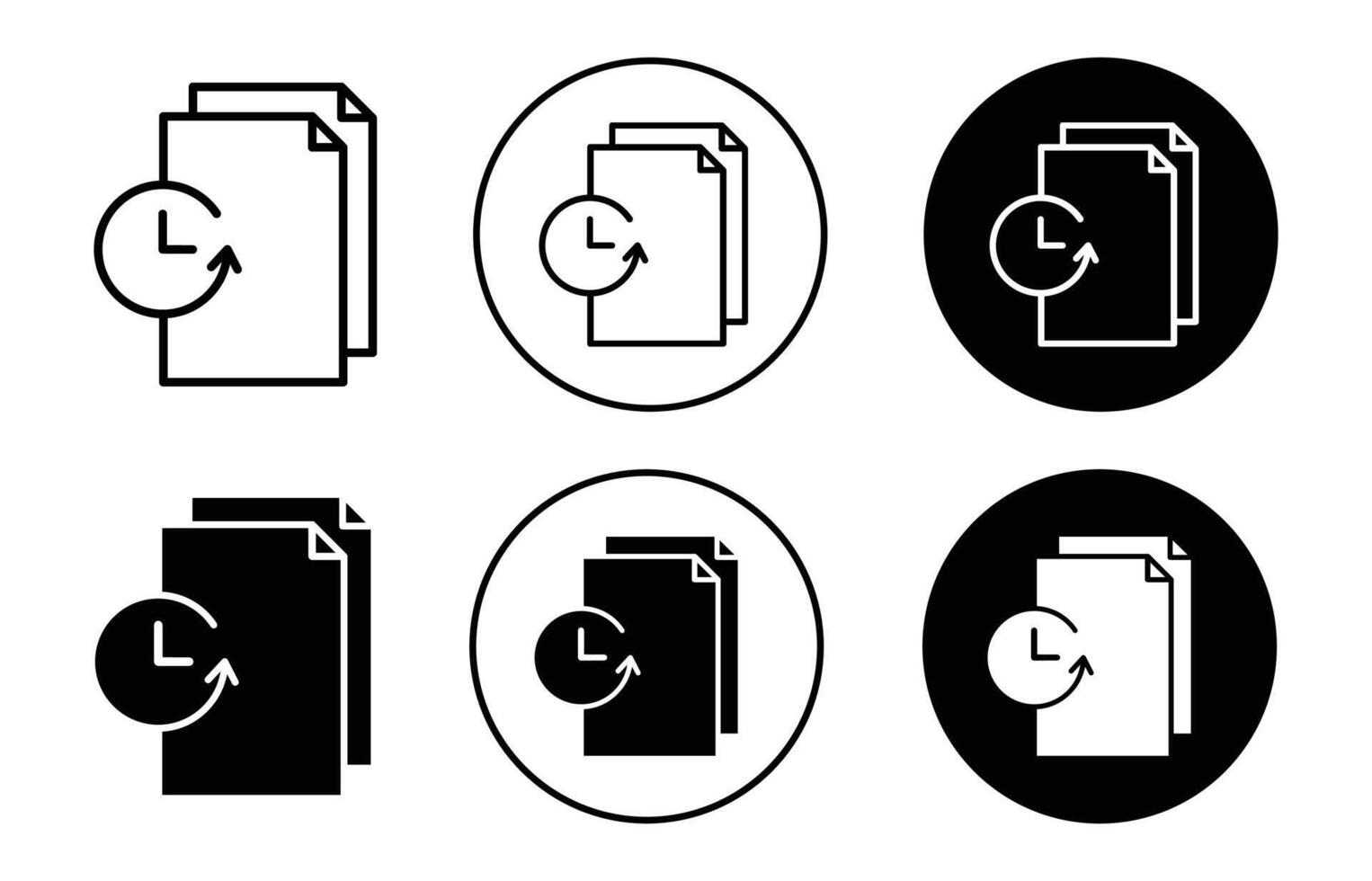 Temporary file icon Outline flat Icon vector