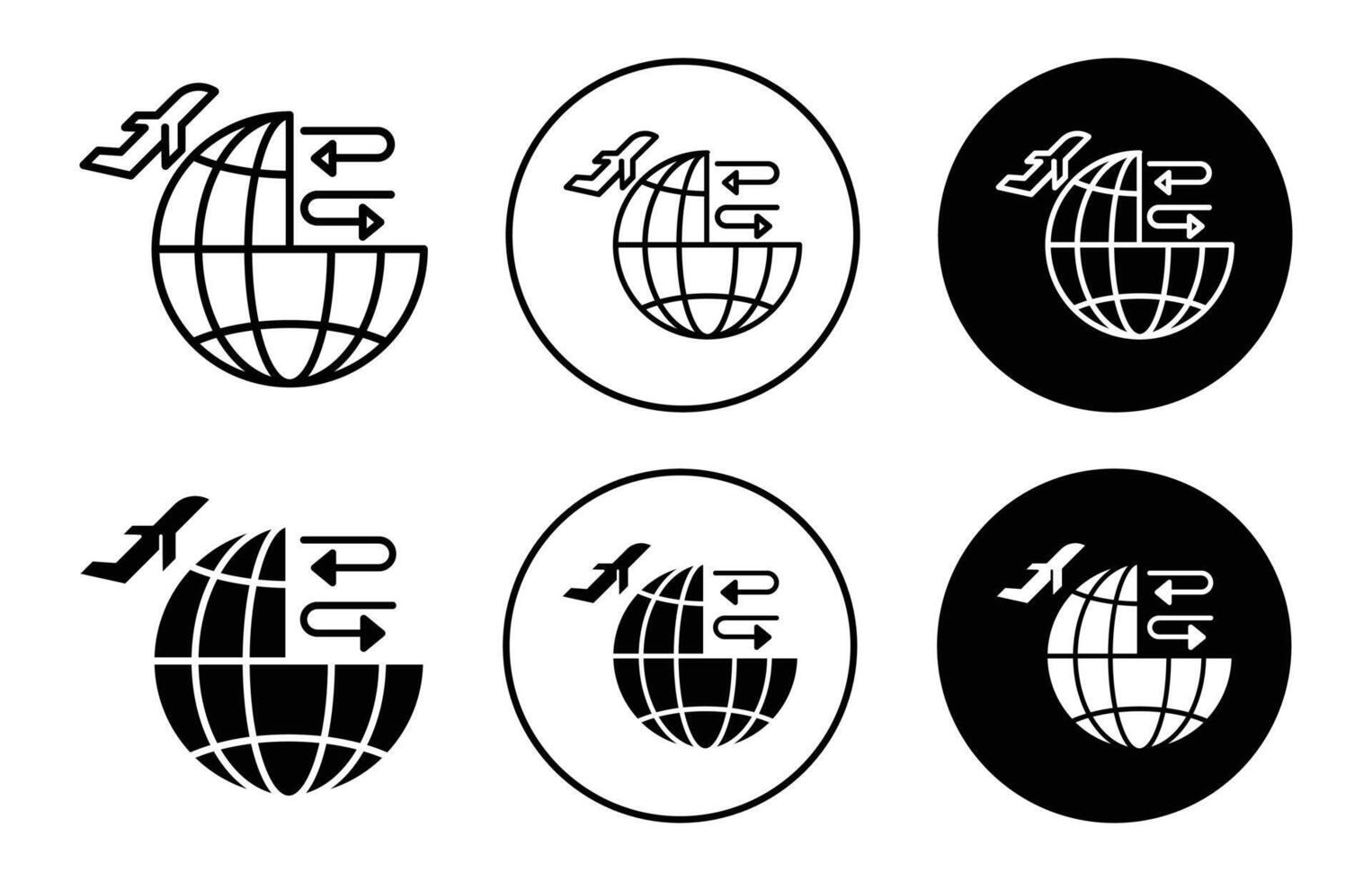 IMPORT AND EXPORT ICON Outline flat Icon vector