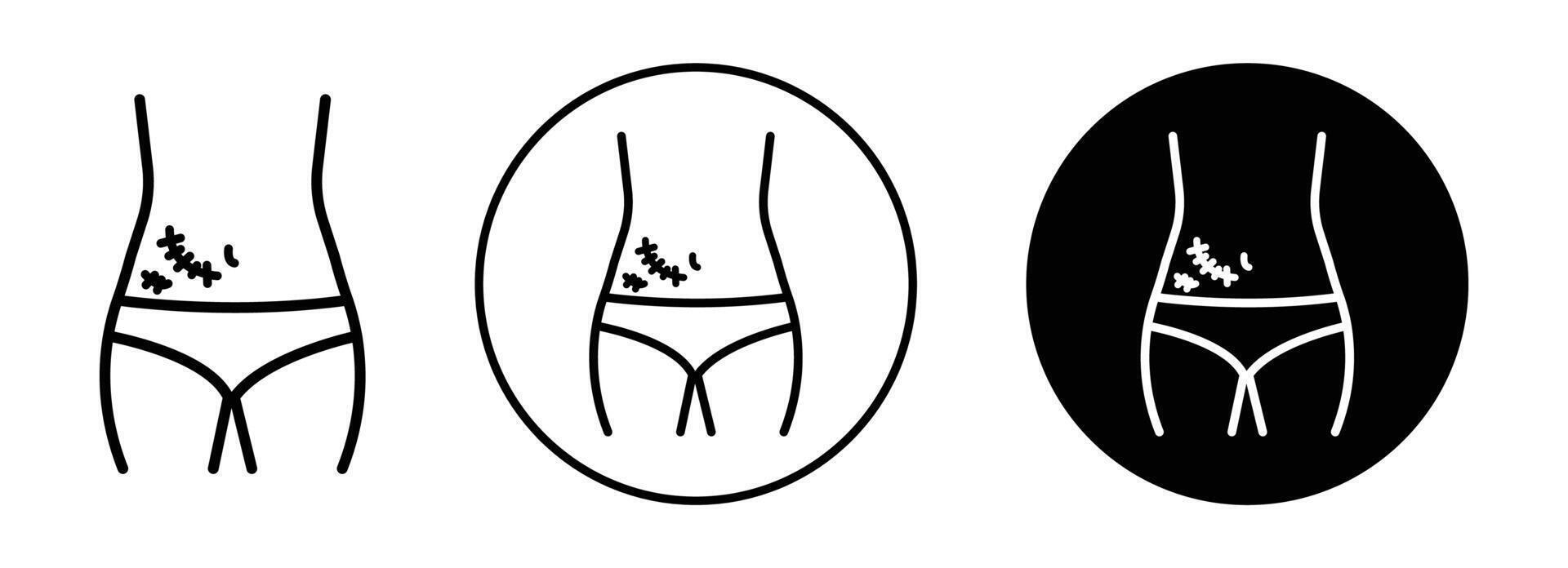 Scar Removal icon Outline flat Icon vector
