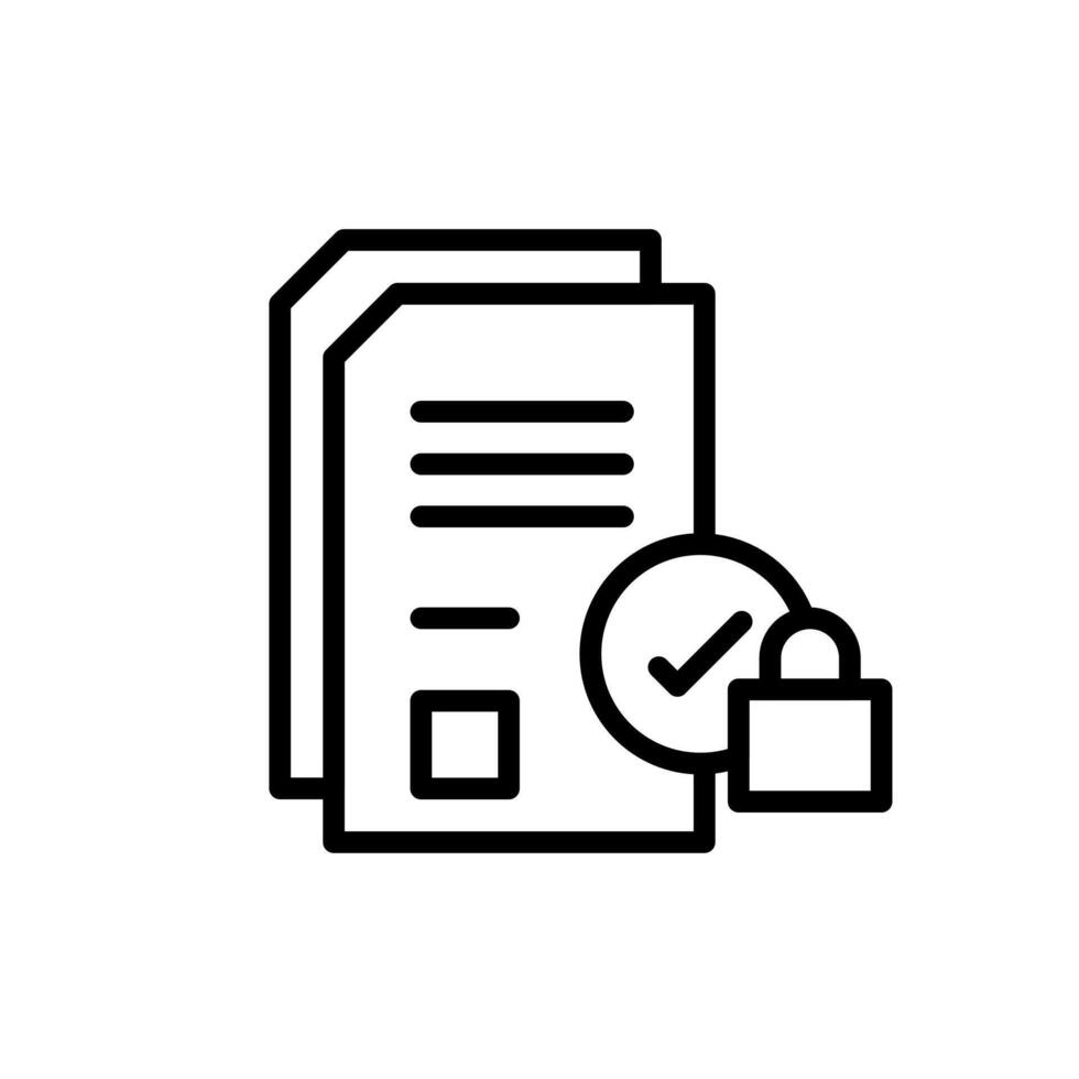 Right to access icon Outline flat Icon vector