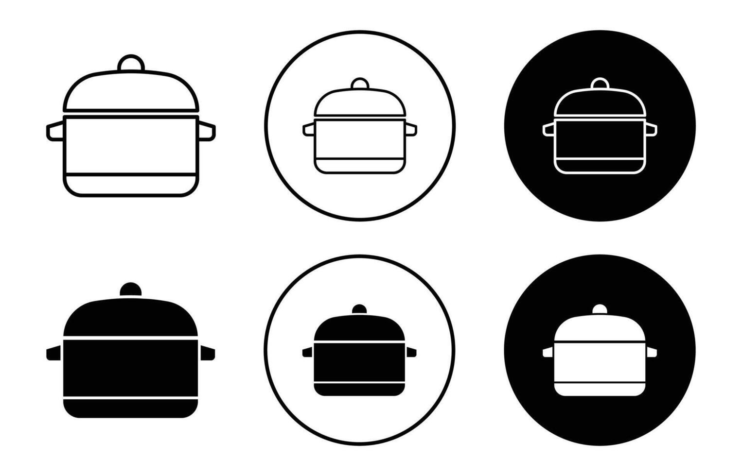 Pot icon Outline flat Icon vector