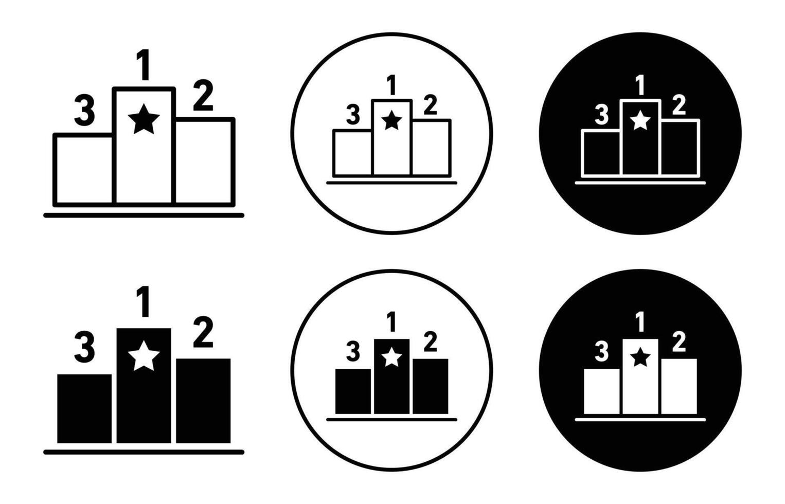 Podium icon Outline flat Icon vector