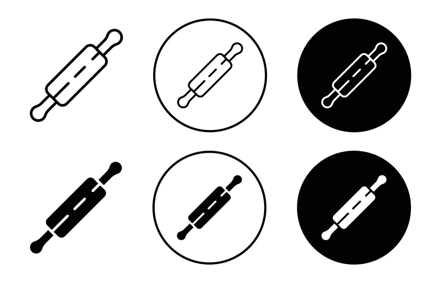 Rolling pin icon Outline flat Icon vector