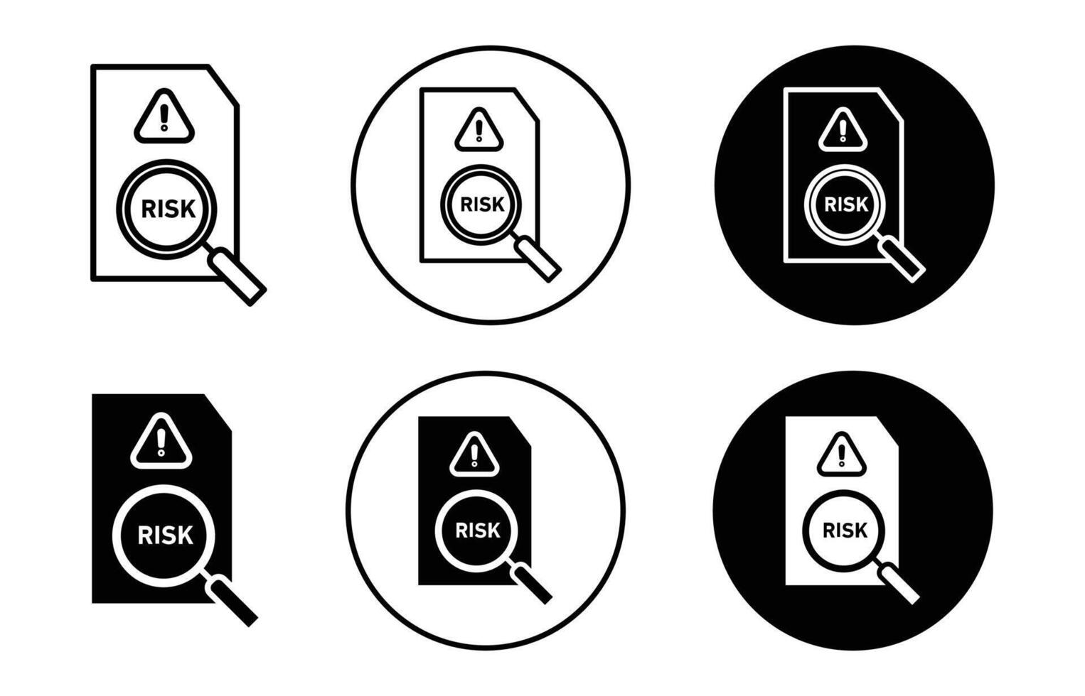 Risk icon Outline flat Icon vector