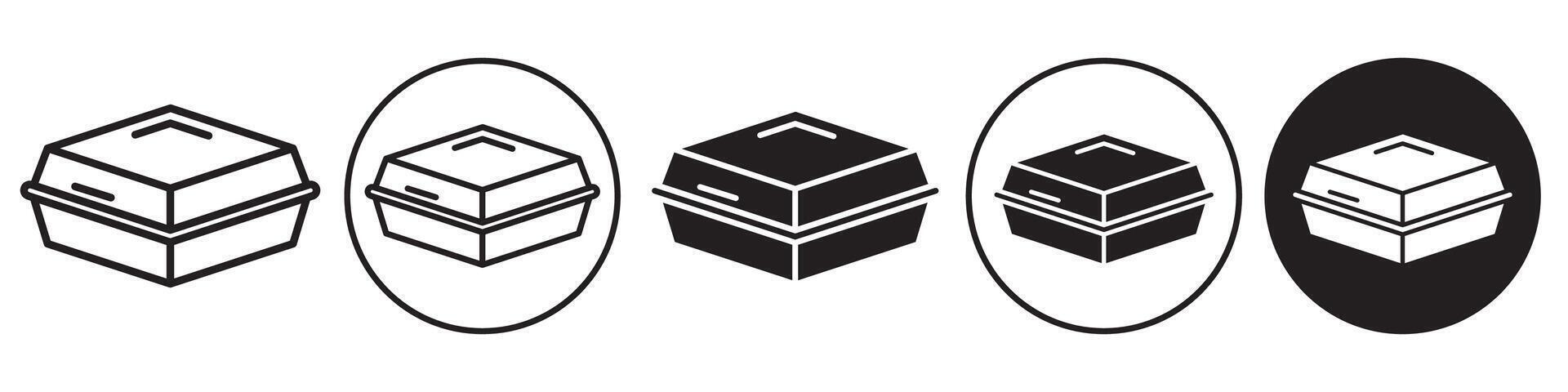 Styrofoam Box Icon set collection for web vector