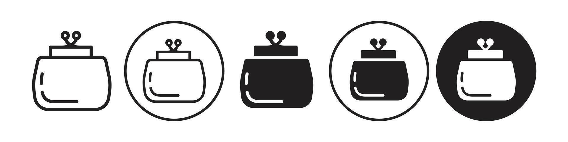 Women wallet icon set collection for web vector