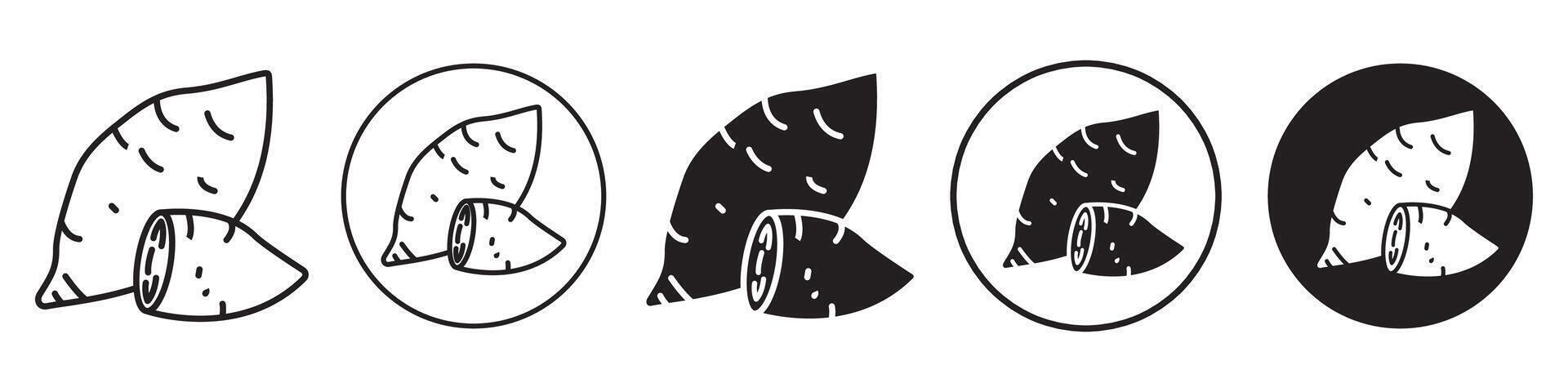 Sweet potato set collection for web vector