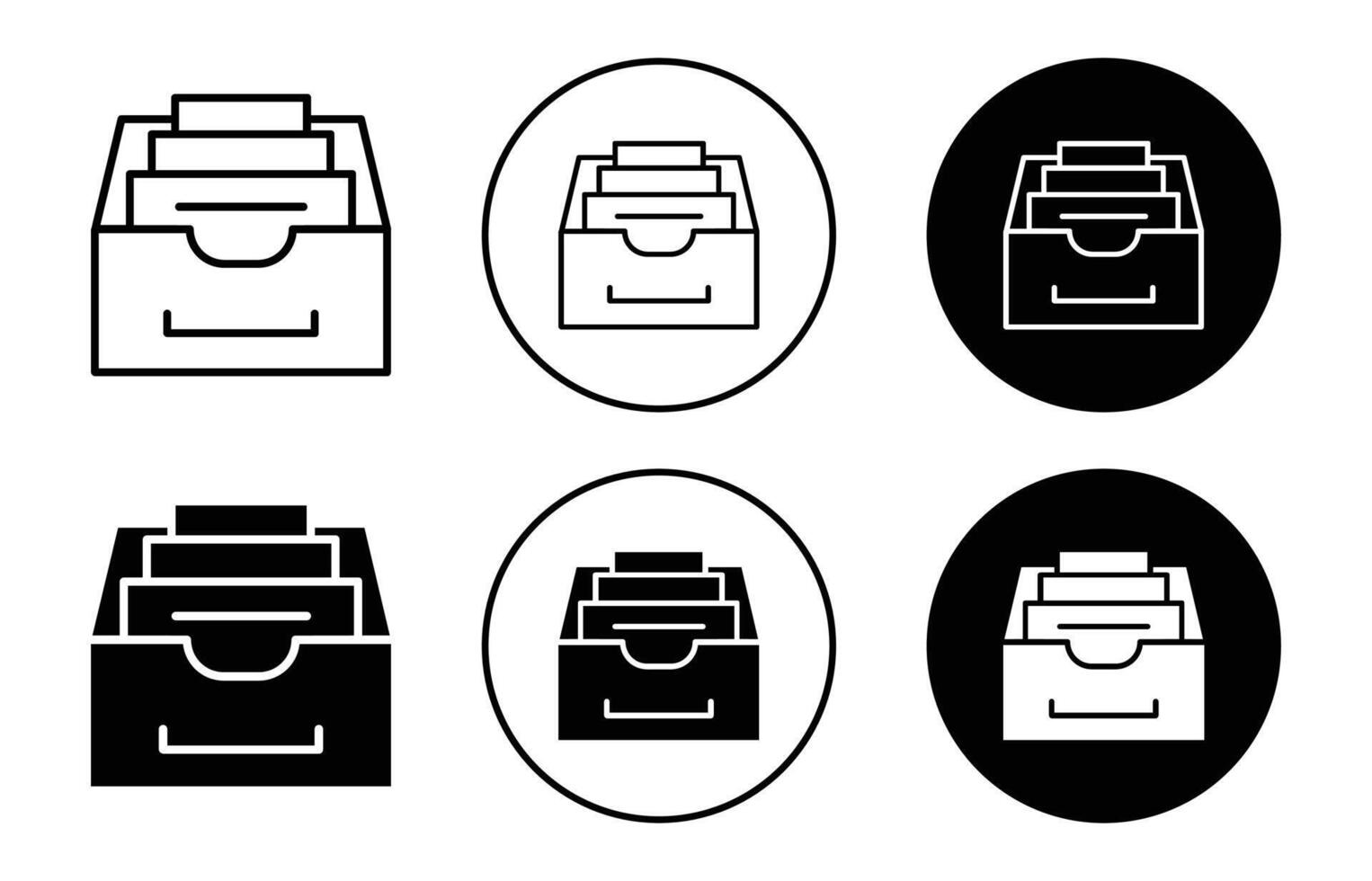 archive icon Outline flat Icon vector