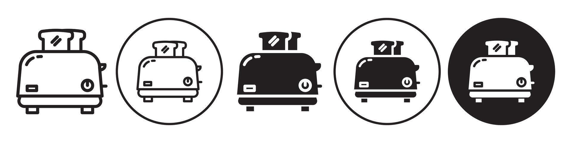 Toaster Icon set collection for web vector