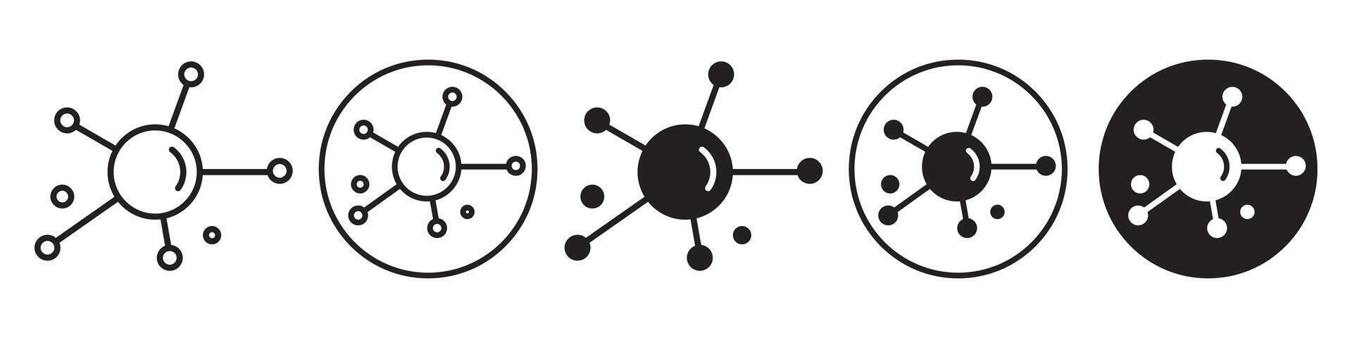 Molecule Icon set collection for web vector