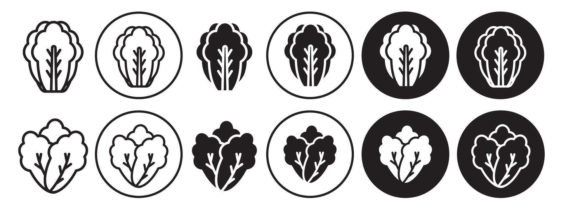 Lettuce Icon set collection for web vector