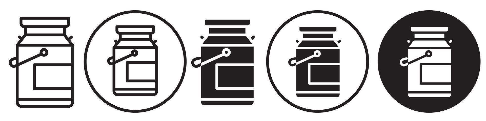Milk Can Icon set collection for web vector